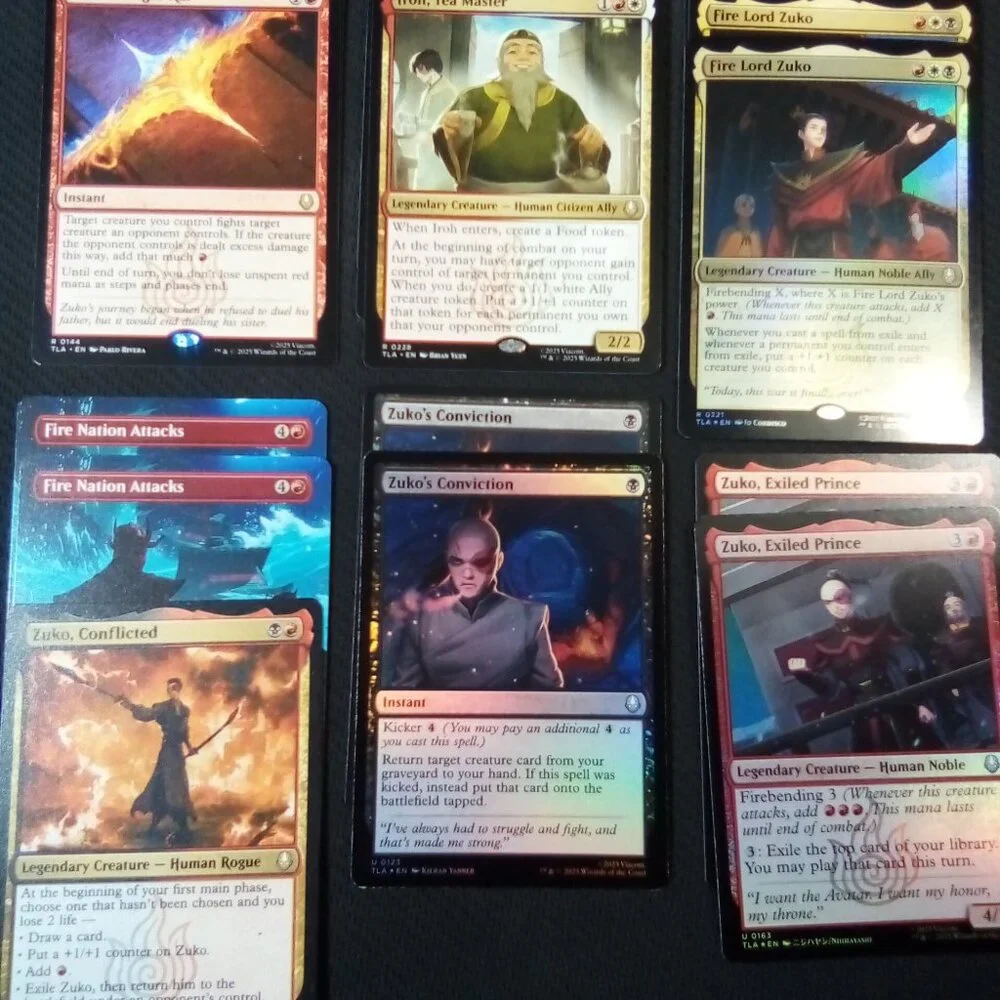 16x Magic The Gathering Avatar The Last Airbender Cards ~ Zuko Theme Deck Lot